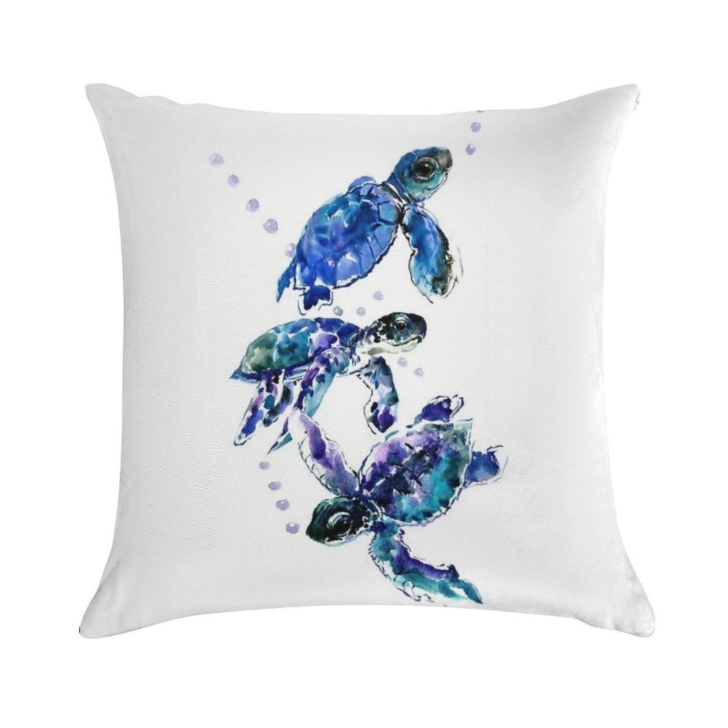 Three Sea Turtles Soft Warmth Comfort Throw Pillow