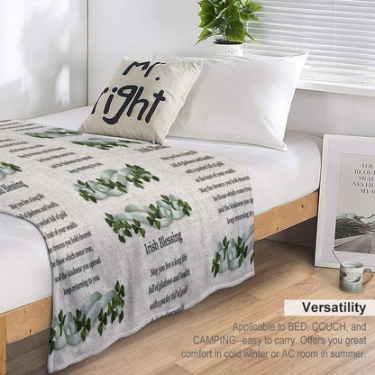 Irish Blessing Art Shrink-resistant Throw Blanket