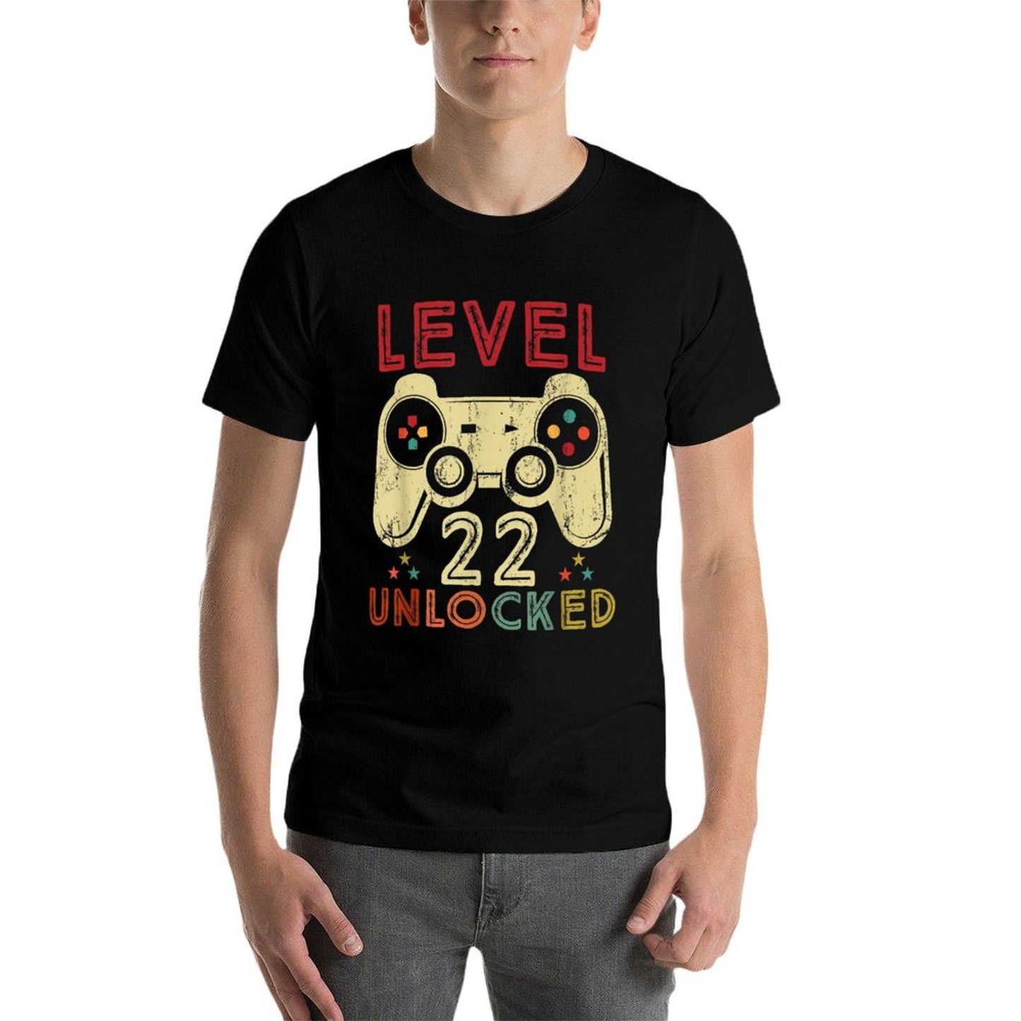Level 22 Unlocked Birthday 22 Years Old Cool 22nd Bday Gifts  Vintage-inspired T-Shirt