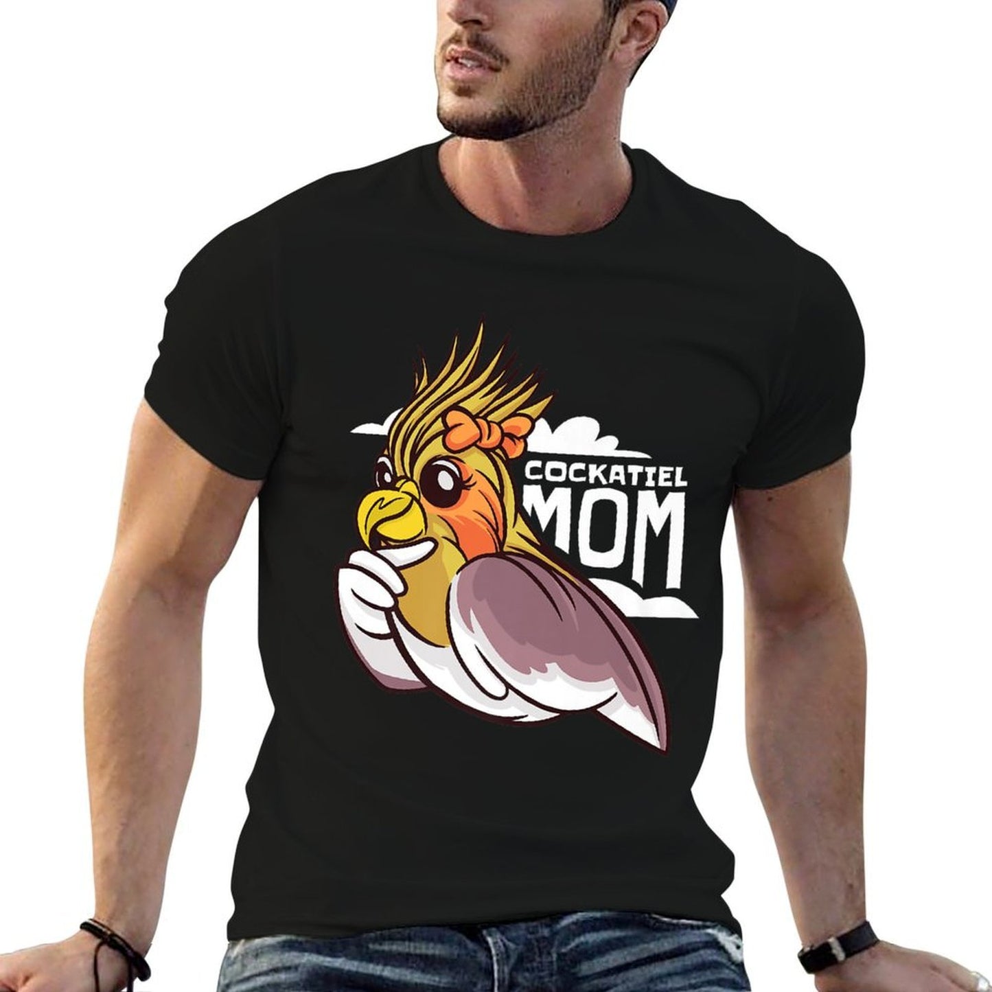 Cockatiel Bird Mom - Funny Bird Mom Premium  Graphic-printed T-Shirt