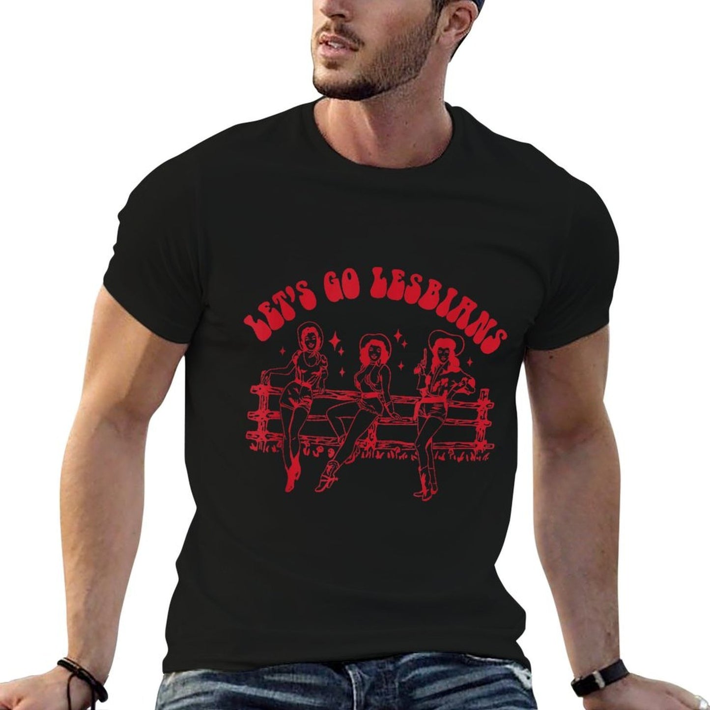 Lets Go Lesbians - Lesbian Pride Cowgirls Southern Western  Eco-friendly Material T-Shirt