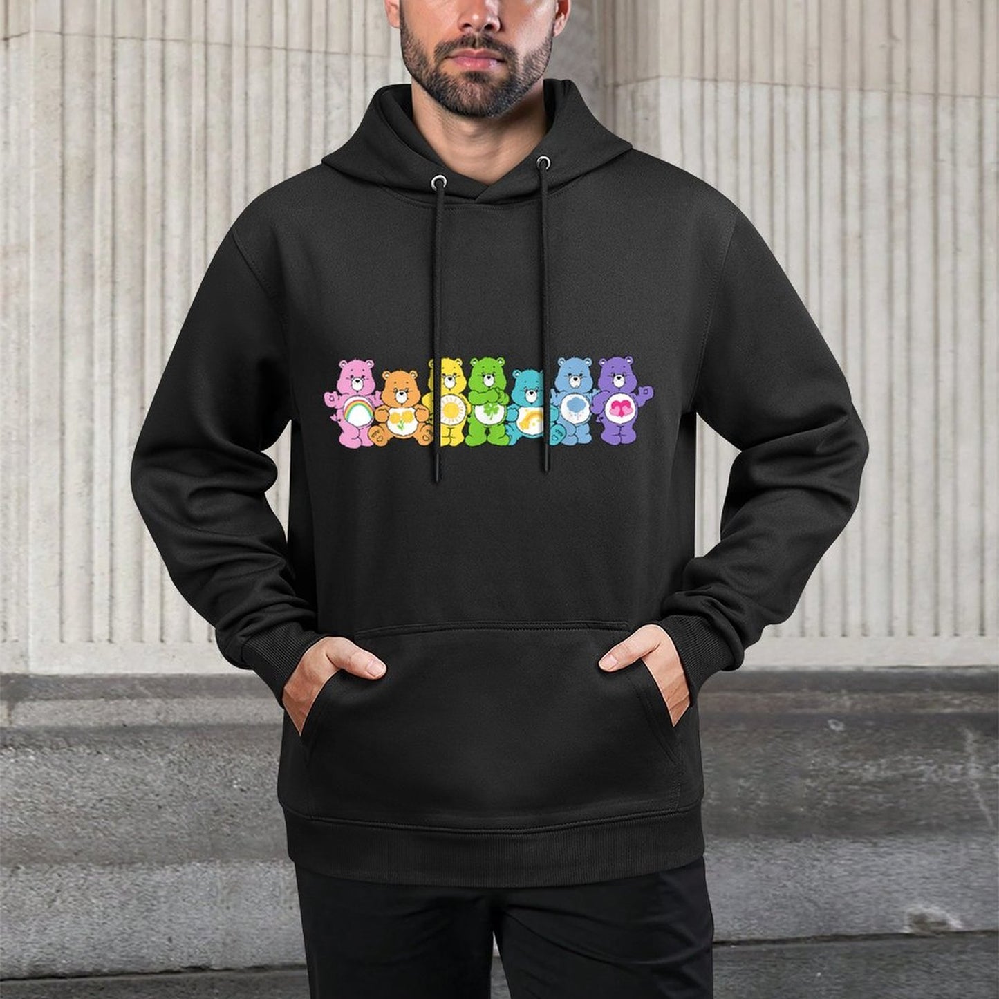 Care Bears Rainbow Kingdom Original Bears Line Up Relaxed Fit Hoodie