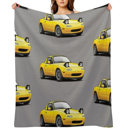 Mx5  Miata NA MK1 Illustration Wrinkle-free Throw Blanket
