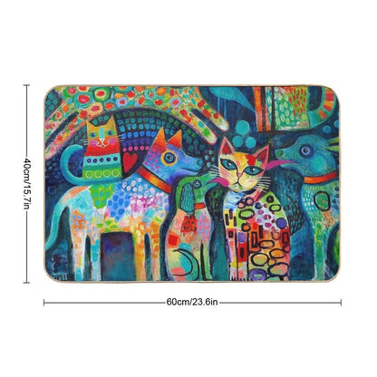 Dogs And Cats  Stain-Proof Bath Mat