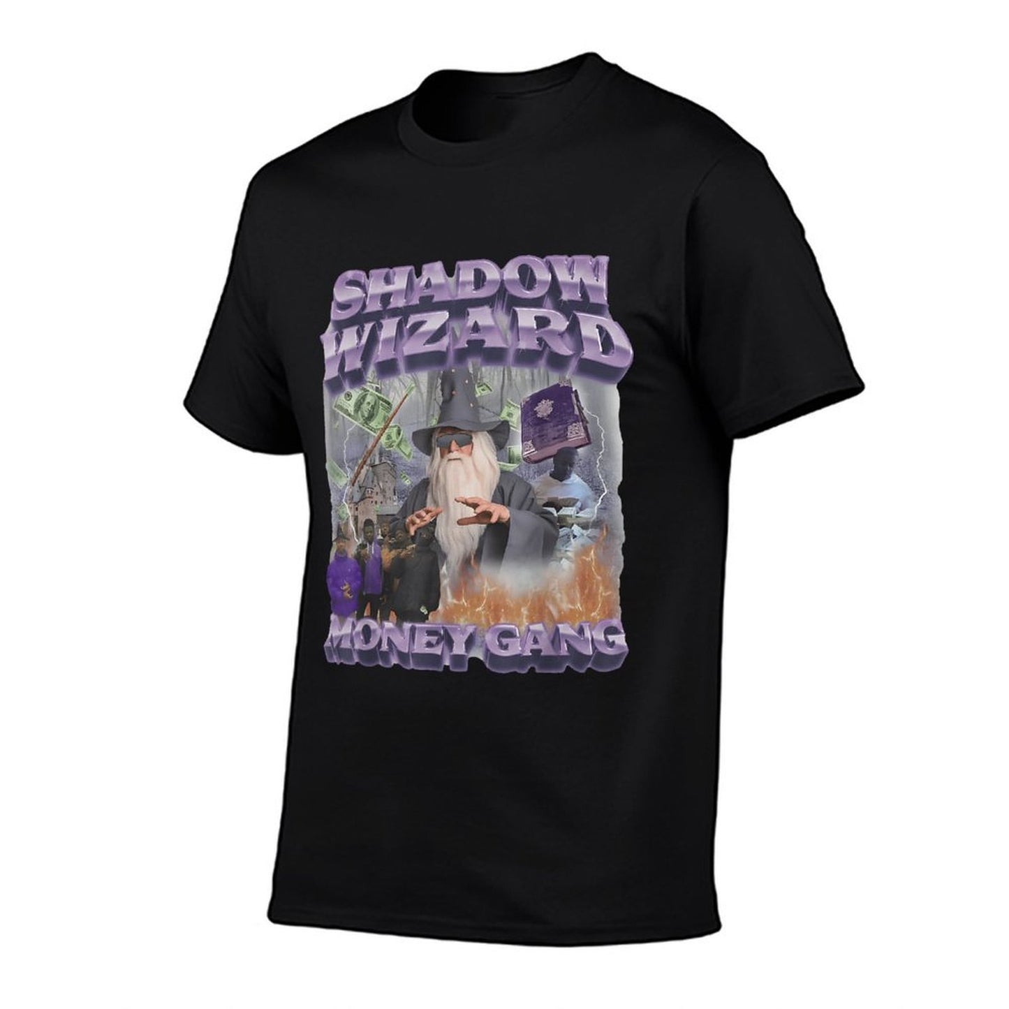 Shadow Wizard Money Gang Viral Meme Sarcastic Ironic Gen Z  Heathered Texture T-Shirt