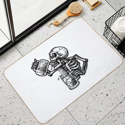 Drunk Skull  Pet-Safe Bath Mat