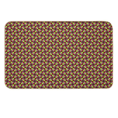 Festive Golden Bowtie Angled  Dirt-Trapping Bath Mat