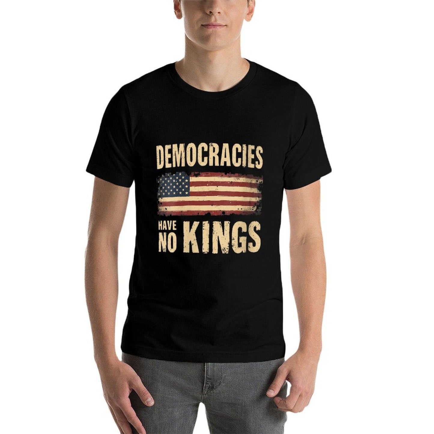 Womens Democracies Have No Kings Retro Political Protest Freedom  Wrinkle-resistant T-Shirt