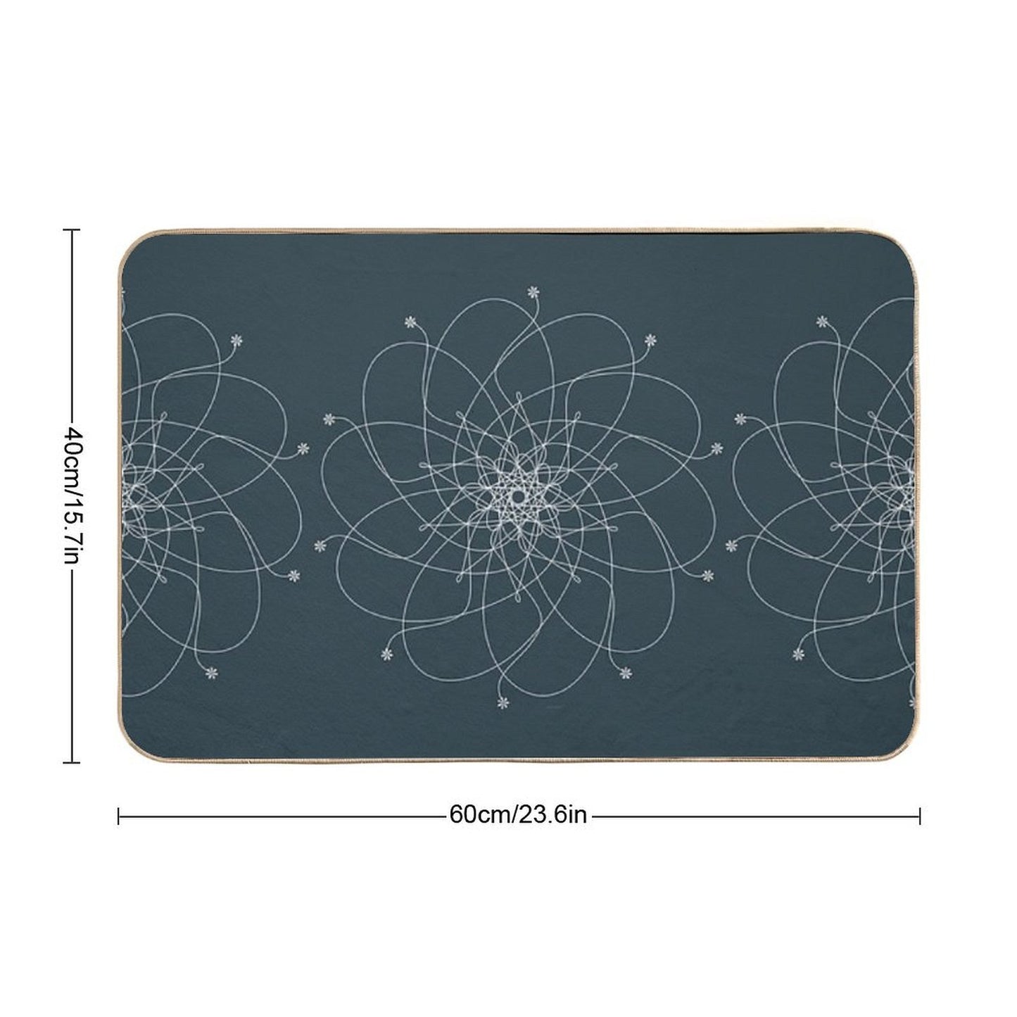Ornament – Nightblu Blossom  High-Traffic Bath Mat