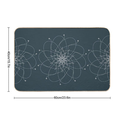 Ornament – Nightblu Blossom  High-Traffic Bath Mat