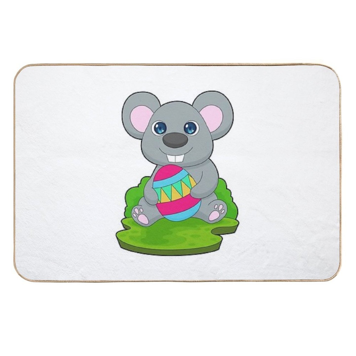 Mouse Easter Easter Egg  Rapid-Drying Bath Mat