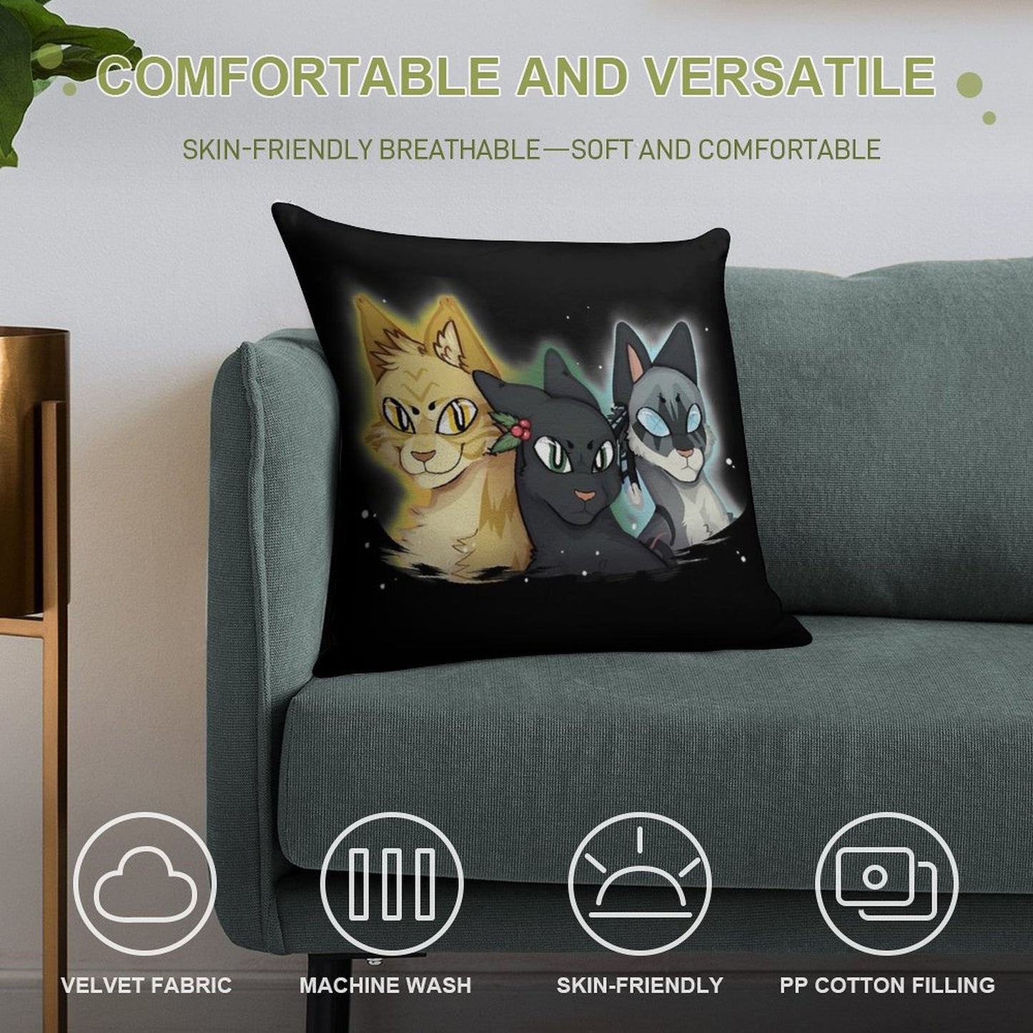 Power of Three Soft Style Accent Throw Pillow