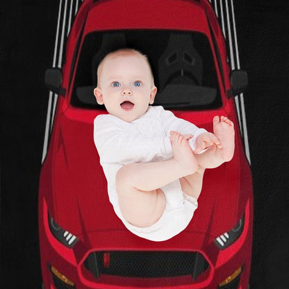 Ford Mustang Shelby GT350R 2015 - 2020 - Red Wrinkle-free Throw Blanket