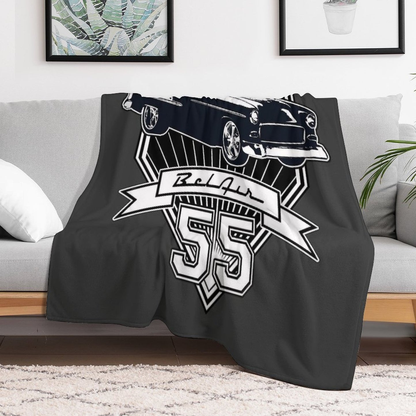 55 Chevy Bel Air Compact Throw Blanket