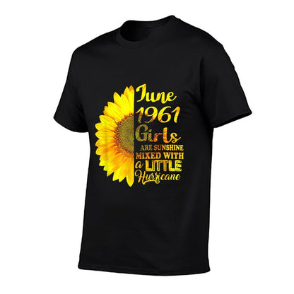 June Girls 1961 Sunflower 60th Birthday Gifts  Relaxed-fit T-Shirt