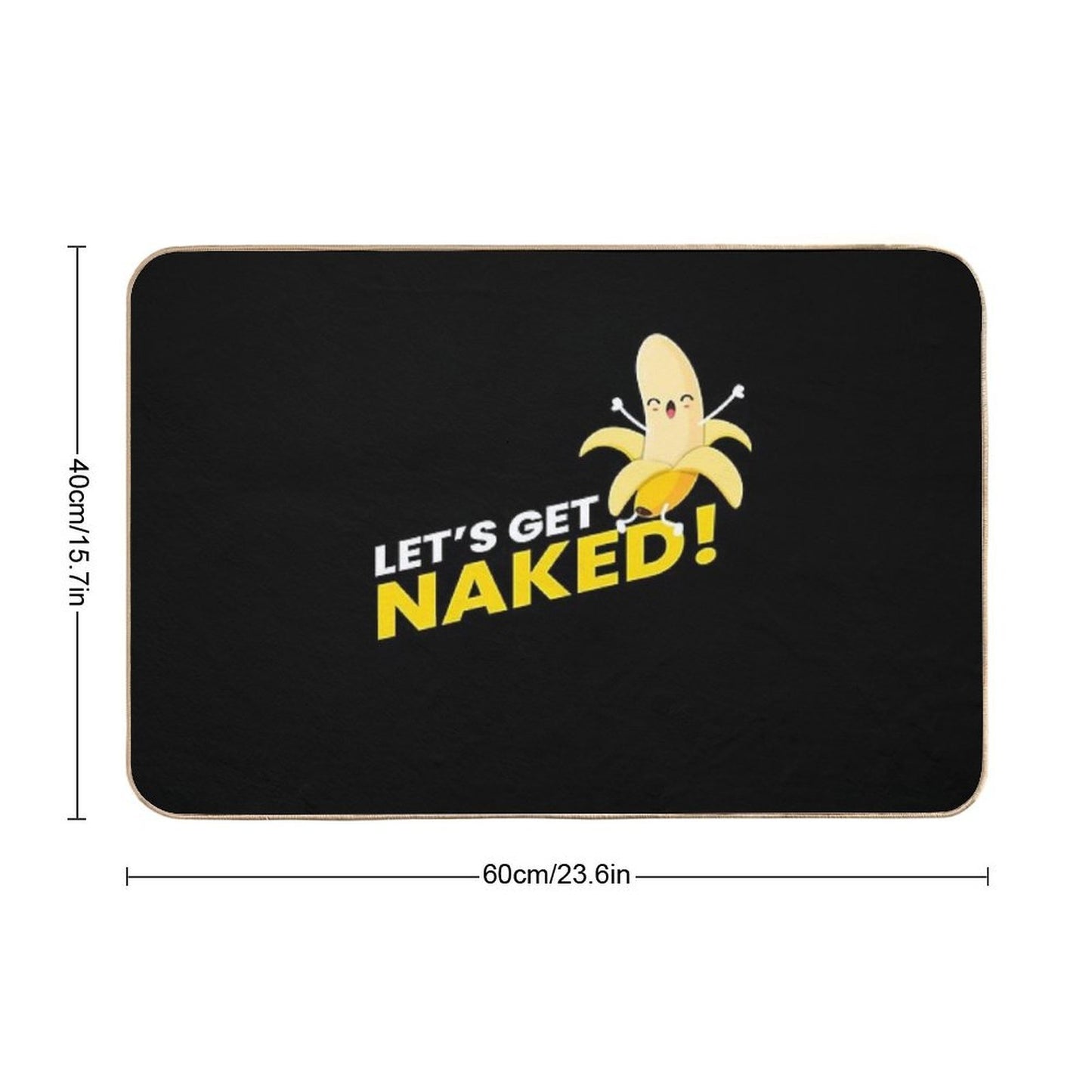 Lets Get Naked Banana Fruit Fruit  Eco-Friendly Bath Mat
