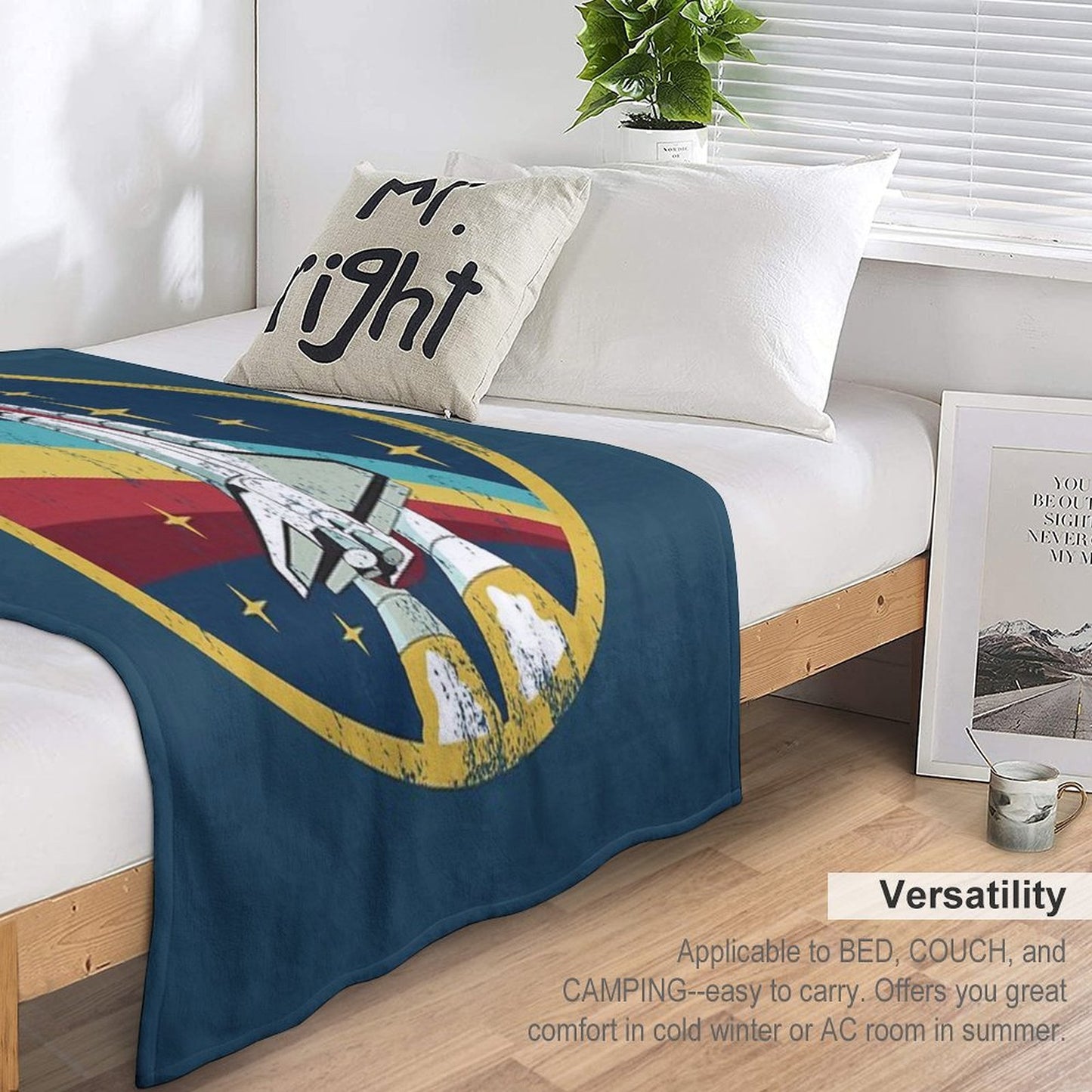 NASA Vintage Emblem All-season Throw Blanket