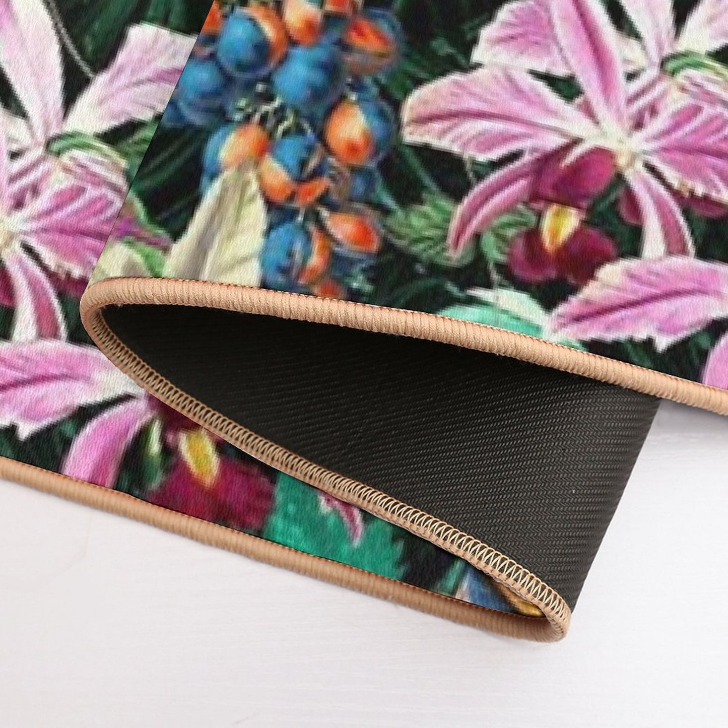 Tropical Orange Garden  Multi-Purpose Bath Mat