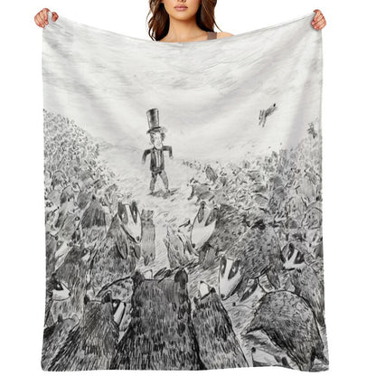 Way Too Many Badgers. Premium Throw Blanket