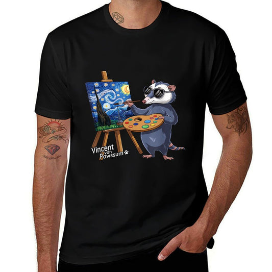 Possum Van Gogh Starry Night Meme  Vintage-inspired T-Shirt