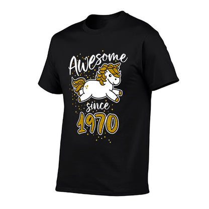 Awesome Since 1970 Unicorn 50th Birthday Gift For Her Sweatshirt  Trendy Pattern T-Shirt