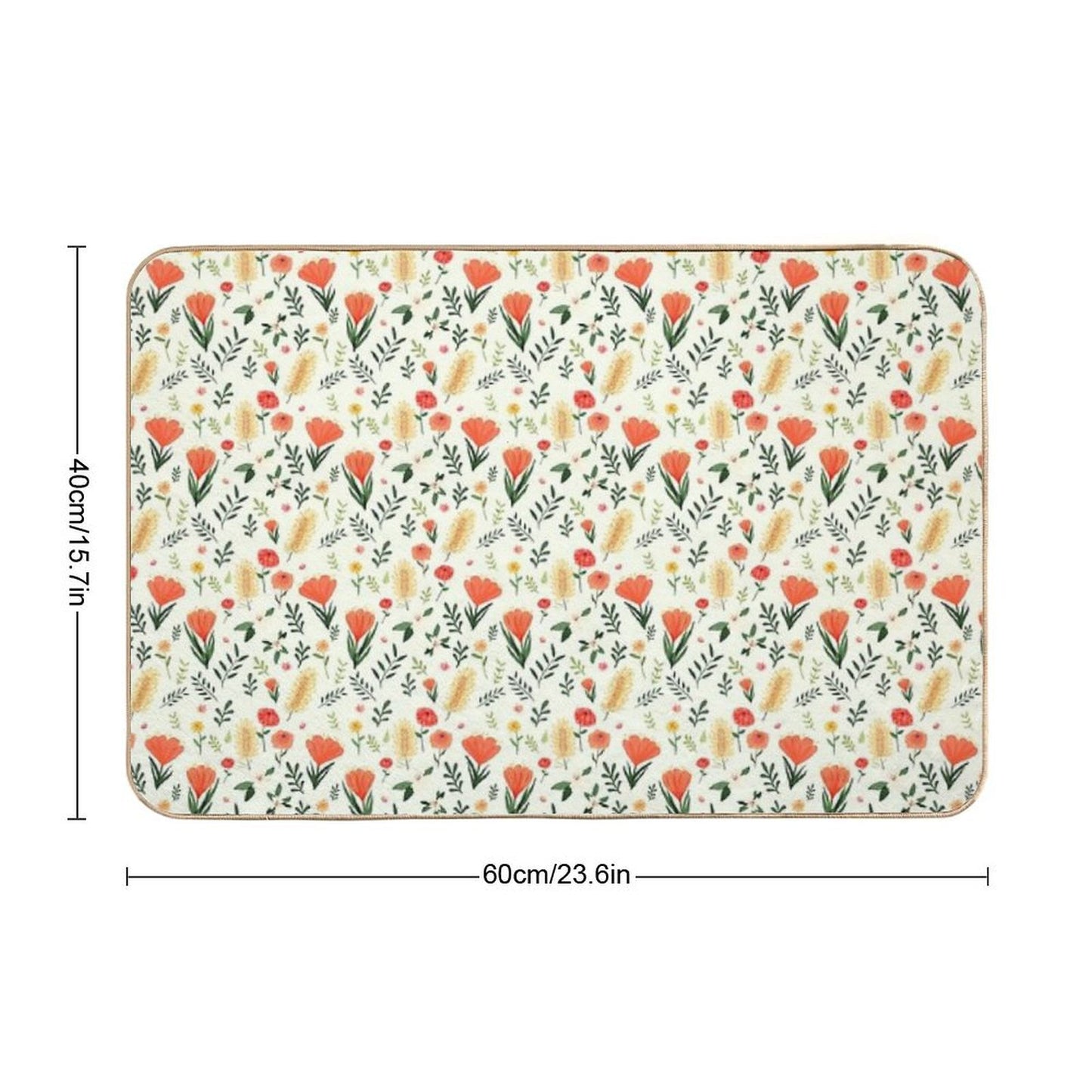 Aussie Florals  Non-Slip Bath Mat