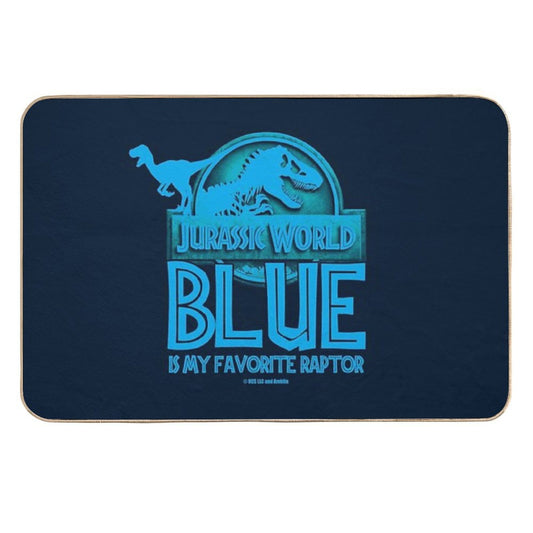 Jurassic World - Blue Is My Favorite Raptor  Long-Lasting Bath Mat