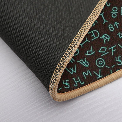 Turquoise Cattle Brands  Eco-Friendly Bath Mat