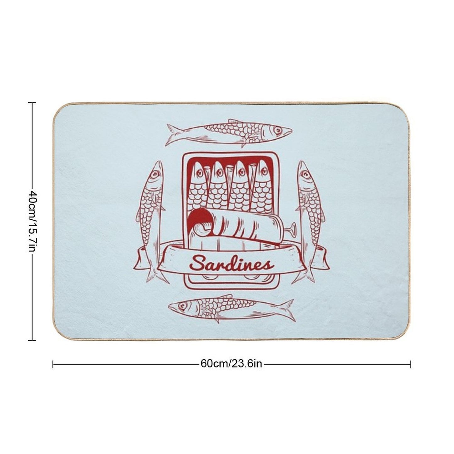 Tin of Sardines Durable Bath Mat