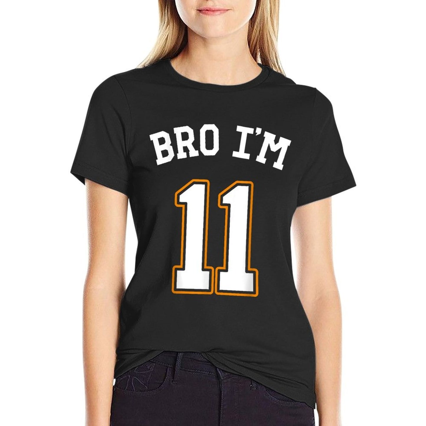 11th Birthday 11yo Bro I'm 11 Girl 11th Birthday Boy  Wrinkle-resistant T-Shirt
