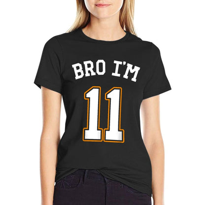 11th Birthday 11yo Bro I'm 11 Girl 11th Birthday Boy  Wrinkle-resistant T-Shirt