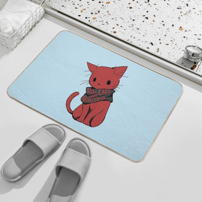 All Cats Are Beautiful - Cute, ACAB, Meme, Punk  Easy Maintenance Bath Mat