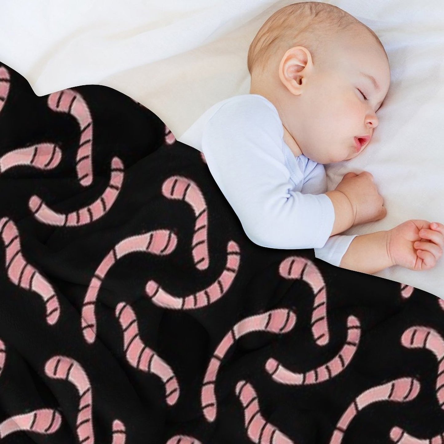 Worm Time Shrink-resistant Throw Blanket