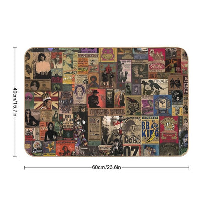 Rock N' Roll Stories II  Fade-Resistant Bath Mat