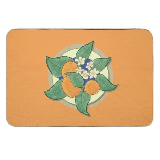 Orange Blossom Circle  Toxin-Free Bath Mat