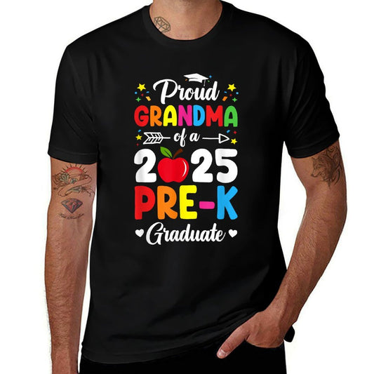 Proud Grandma Class of 2025 Pre-K Graduate Graduation  Vintage-inspired T-Shirt