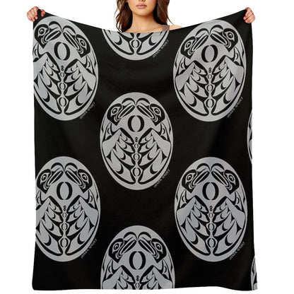Coast Salish Eagle Multi-functional Throw Blanket