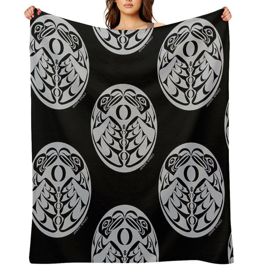 Coast Salish Eagle Multi-functional Throw Blanket