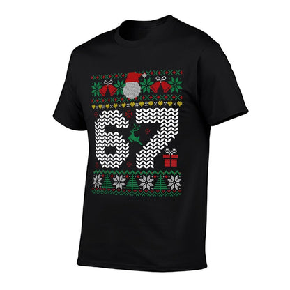 67 6 7 Meme Six Seven Ugly Christmas Gen Z Alpha Slang Funny  High-quality Stitching T-Shirt