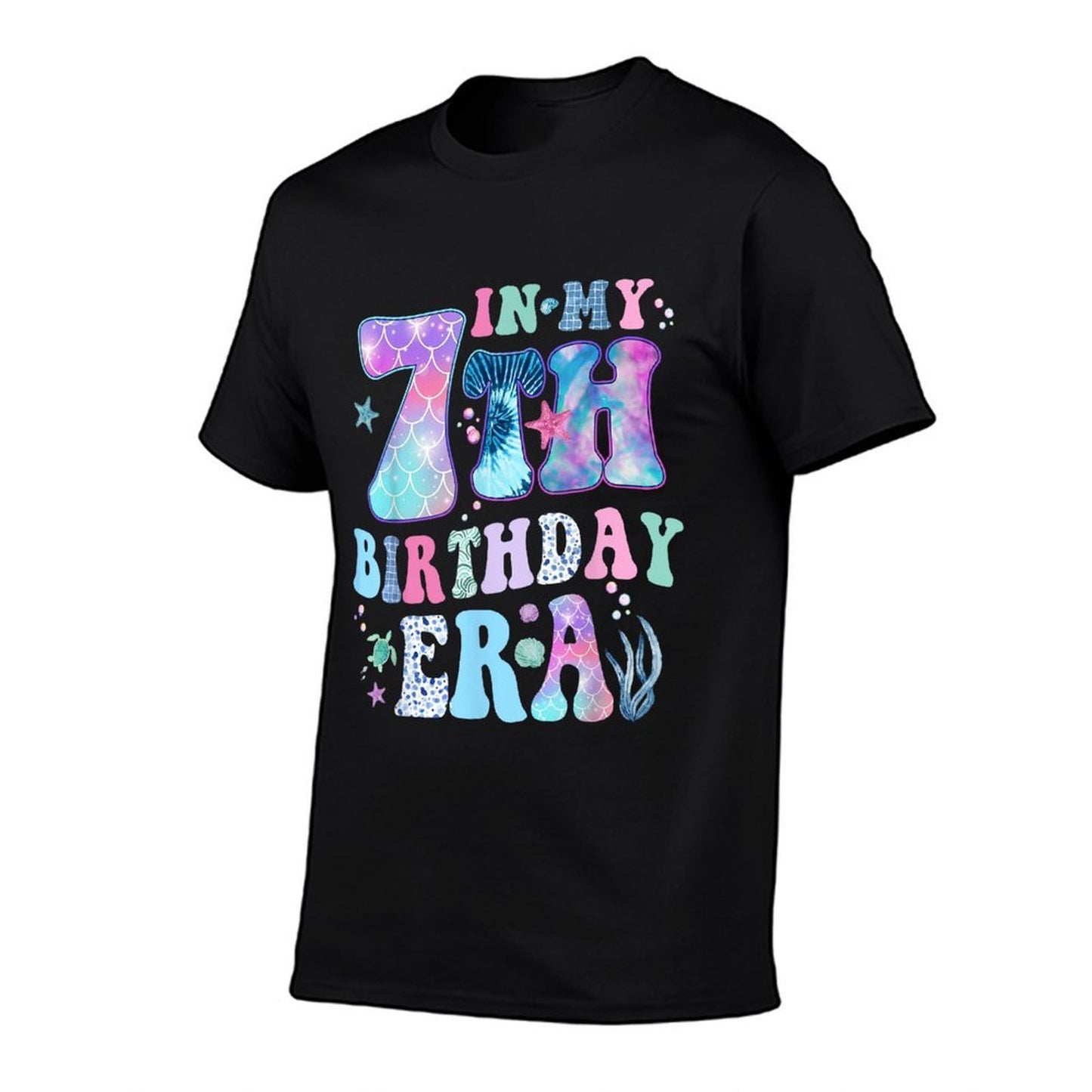 In My 7th Birthday Era Mermaid Girl Seven Bday 7 Year Old  Breathable T-Shirt