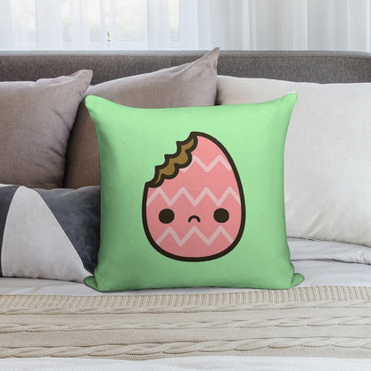 Sad Easter Egg Soft Fade-Resistant Throw Pillow