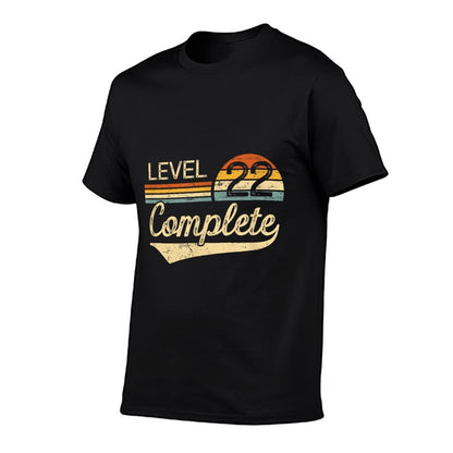 Level 22 Complete Vintage 22nd Wedding Anniversary  Relaxed-fit T-Shirt