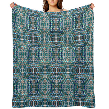 Floral Windows Shrink-resistant Throw Blanket