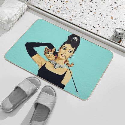 Breakfast at Tiffanys  Audrey Hepburn Jewellery Colour Durable Bath Mat