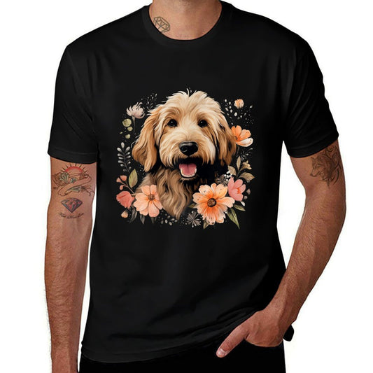Goldendoodle Mom Golden Doodle Dog Lover Flowers Cute  High-quality Stitching T-Shirt