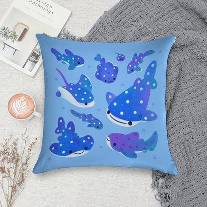 Polka Dot Shark Soft Multiple Sizes Throw Pillow