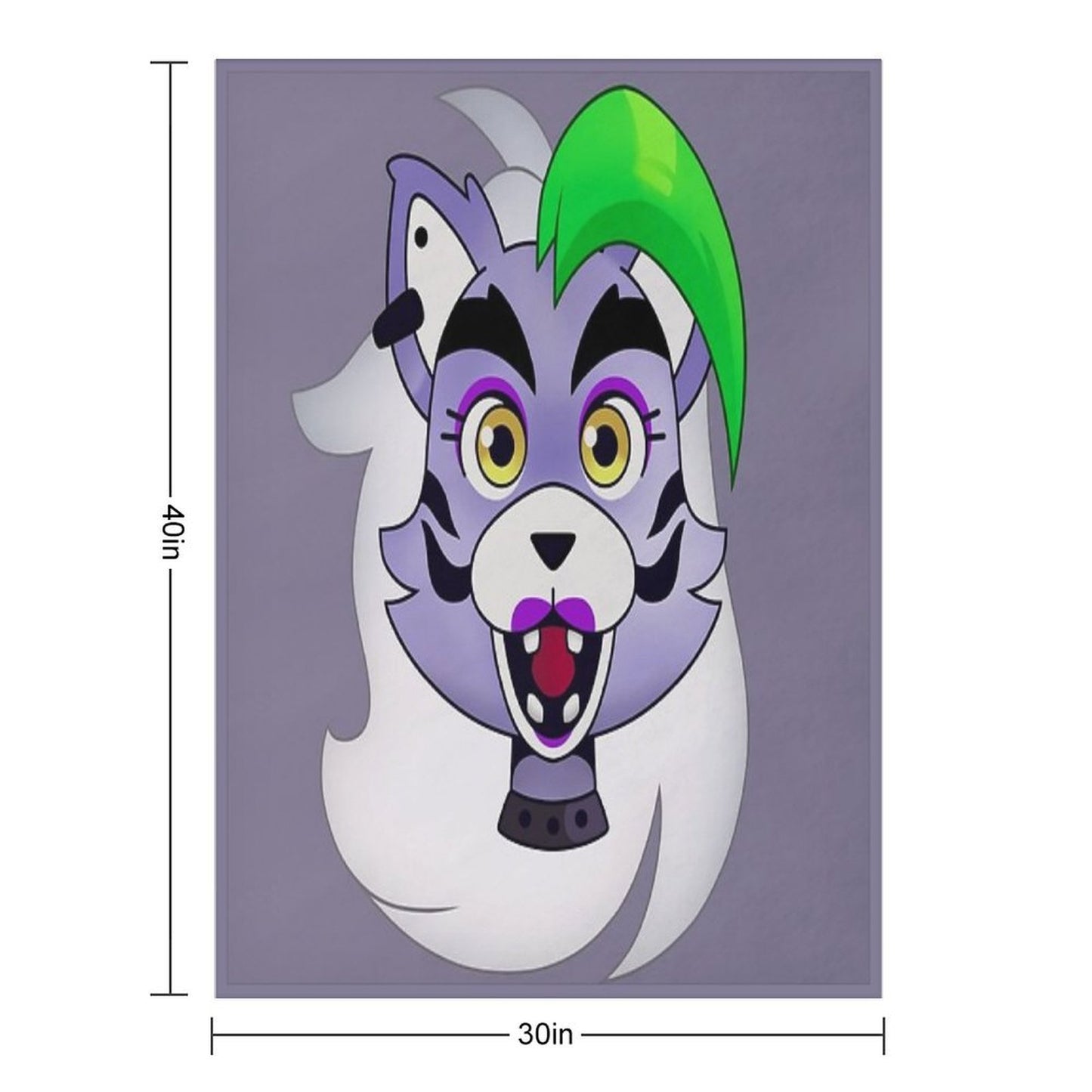 FNAF Roxanne Wolf Design Shrink-resistant Throw Blanket