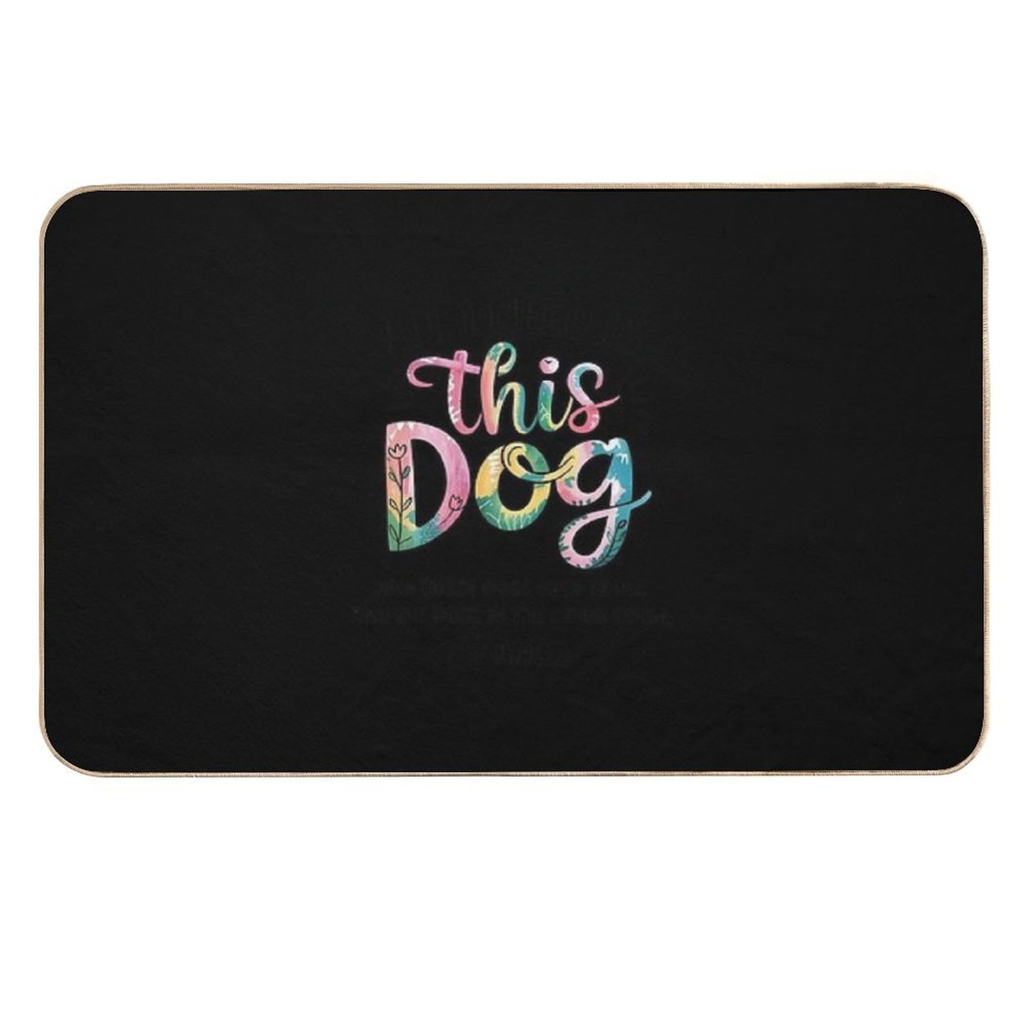 Dog Mama - Dog Motif with Dog Saying  Eco-Friendly Bath Mat