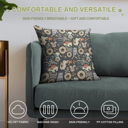 Animal Kingdom Soft Shrink-Resistant Throw Pillow