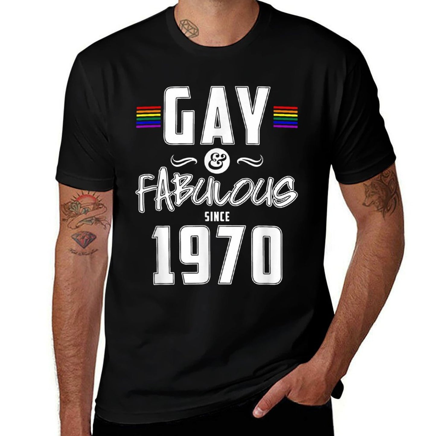 LGBTQ Gay & Fabulous Since 1970 50th Birthday  High-quality Stitching T-Shirt